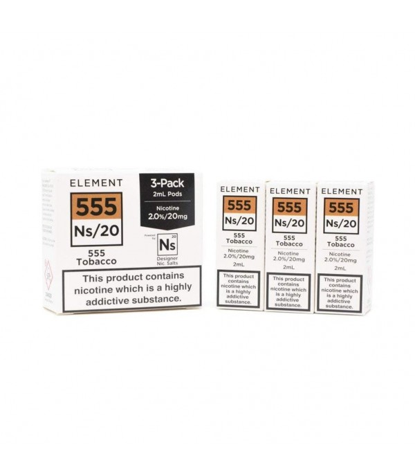 Element NS20 - 555 Tobacco E-Liquid Pods (3x2ml)