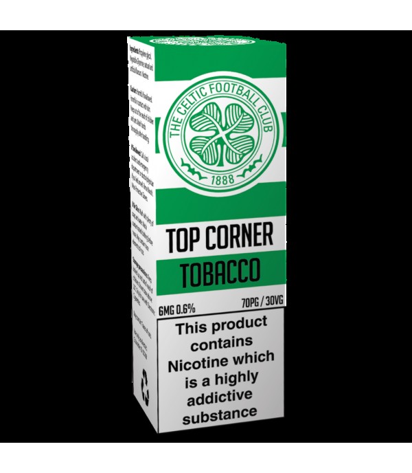 Celtic FC Licensed Products - Top Corner Tobacco E-Liquid (10ml)