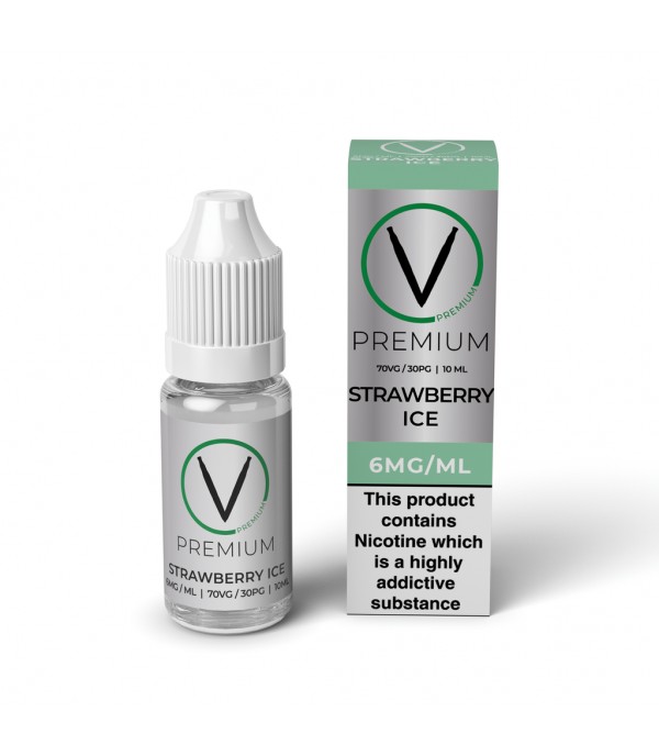 V Premium High VG - Strawberry Ice E-Liquid (10ml)