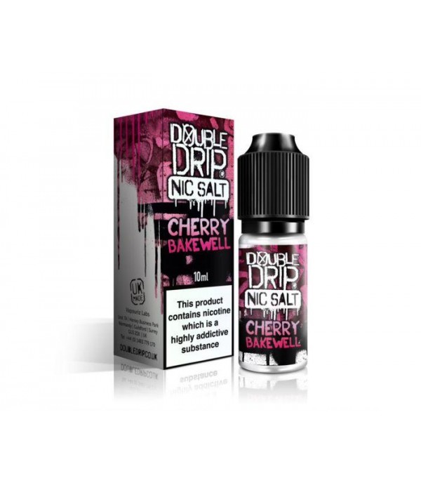 Double Drip Nic Salt E-Liquids - Cherry Bakewell Tart - 10ml